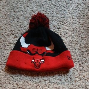 NBA Black and Red Bulls Beanie